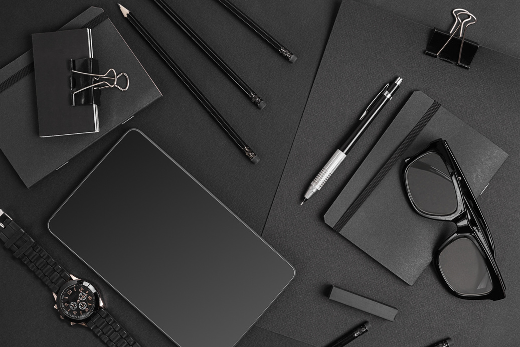 Black branding mockup